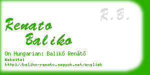 renato baliko business card